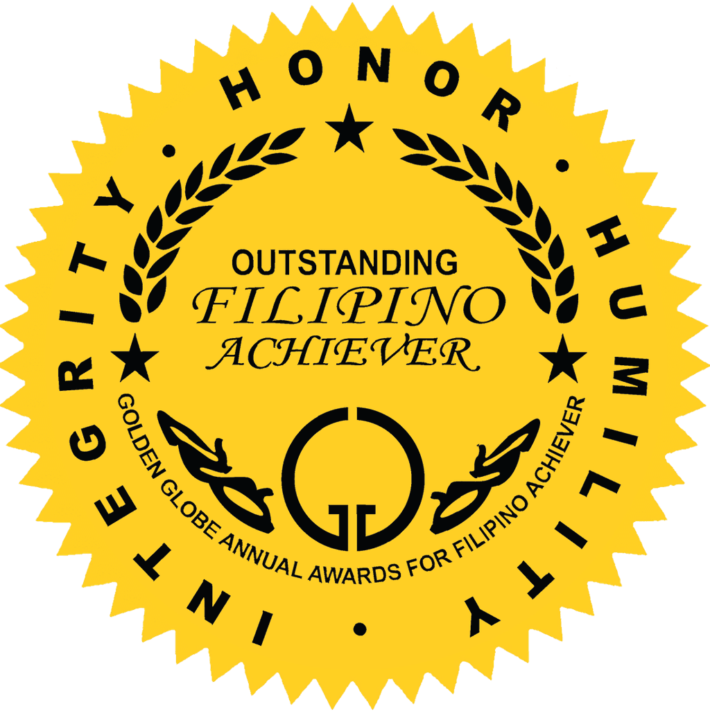Golden Globe Annual Awards for Filipino Achiever seal.