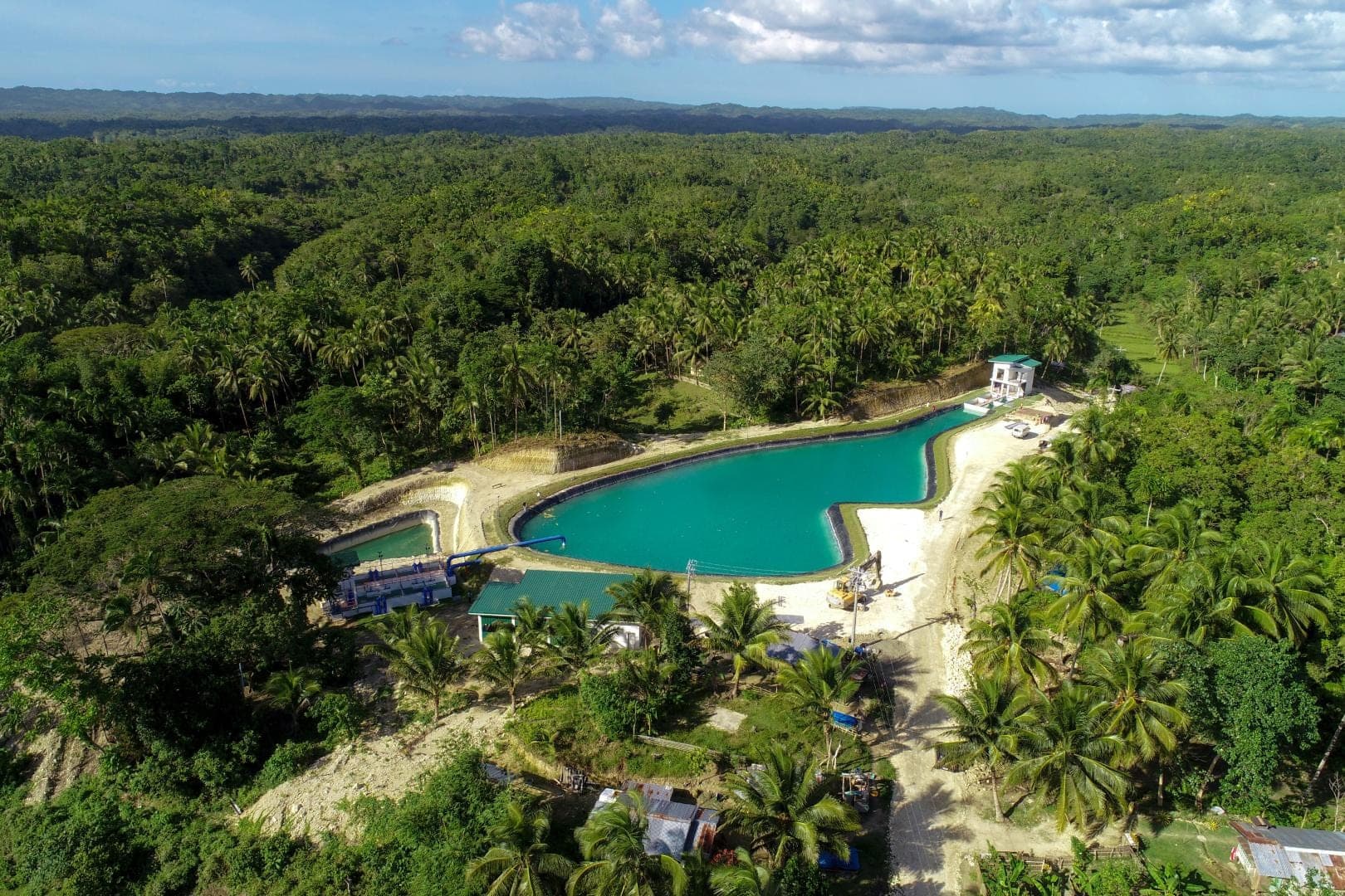 Aerial view of a water treatment facility in Bohol.
