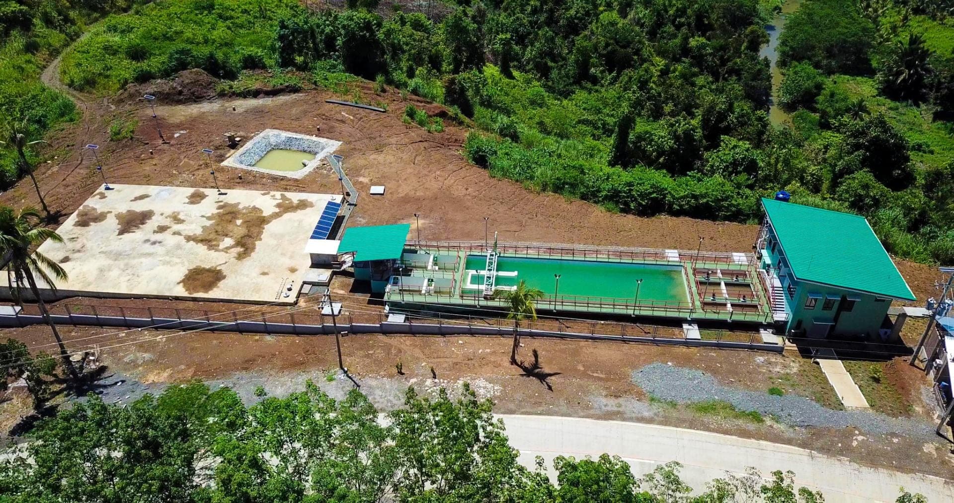 Aerial view of the Esperanza water treatment plant in Agusan del Sur.