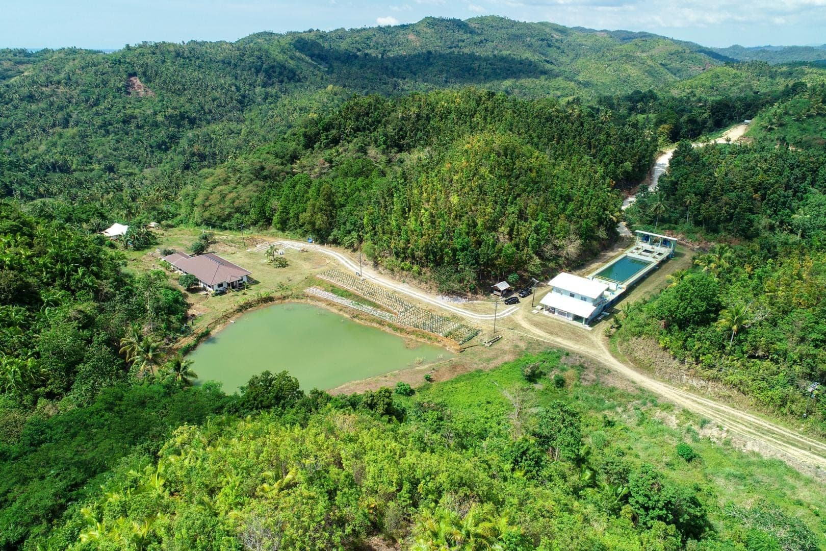 Aerial view of the Isabel water treatment plant in Leyte.