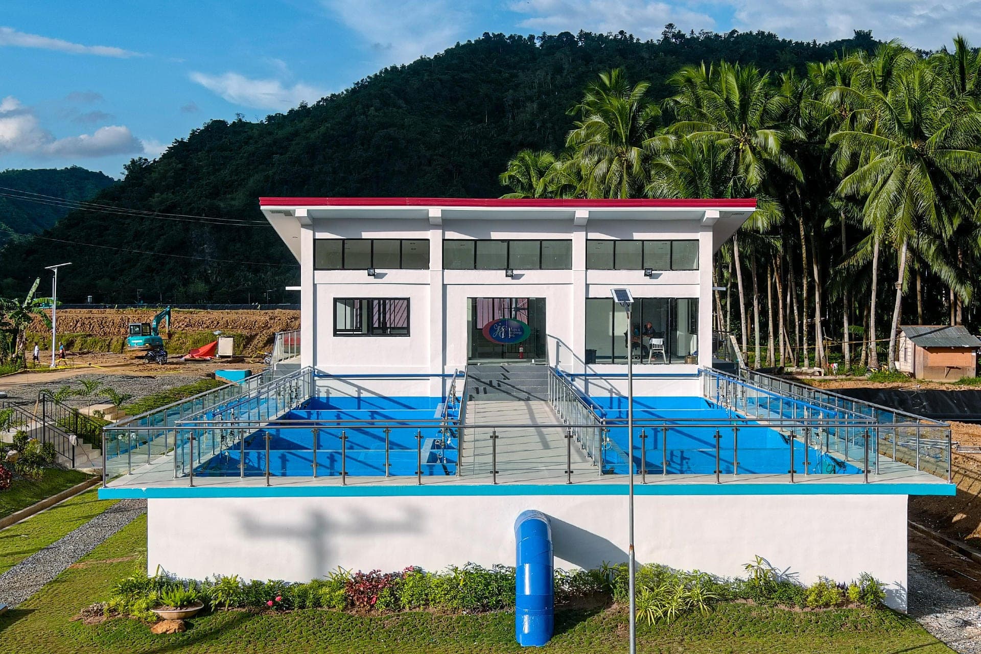 Aerial view of the Lusaran water treatment facility in Cebu City.