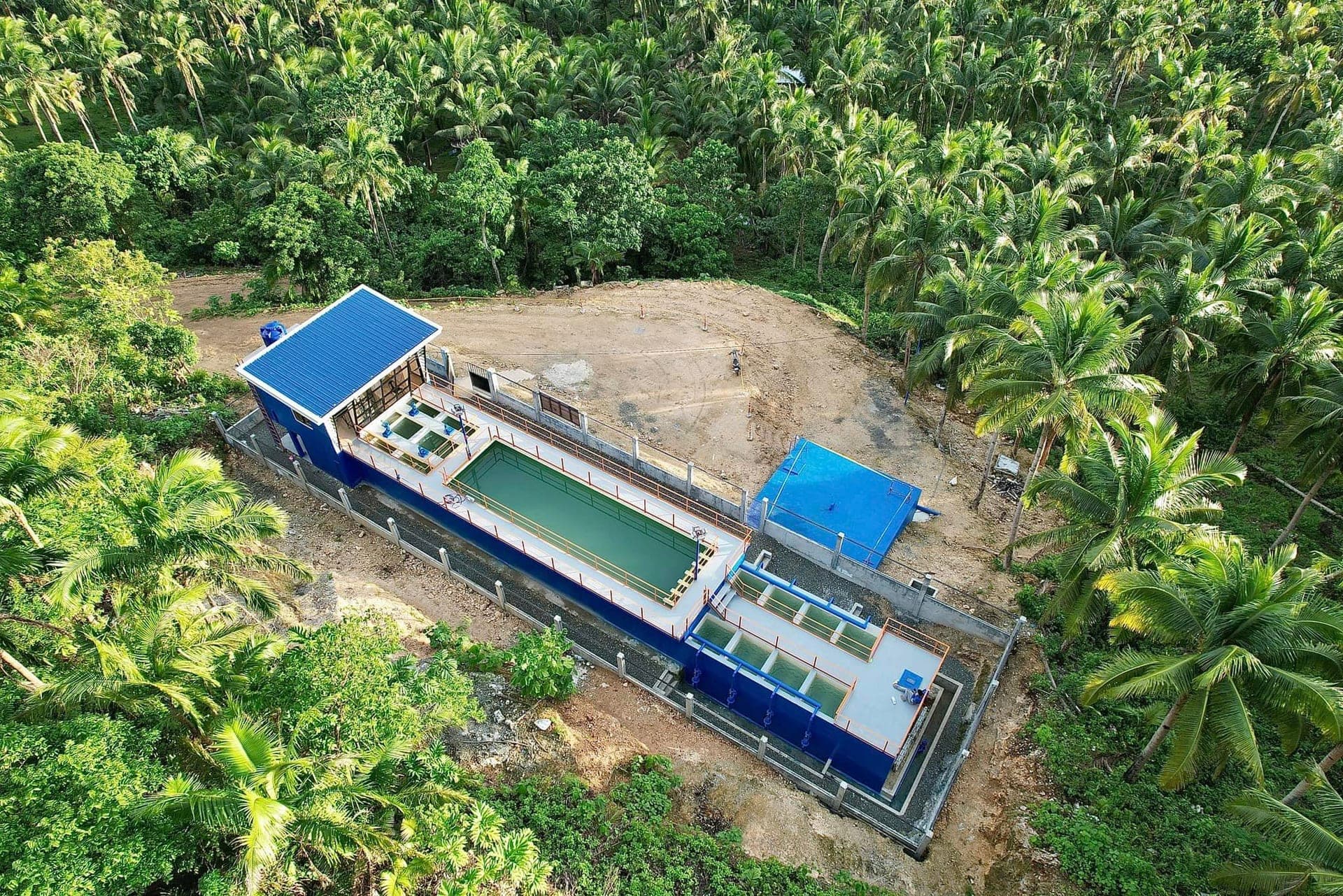 Aerial view of the Macrohon water treatment plant in Southern Leyte.