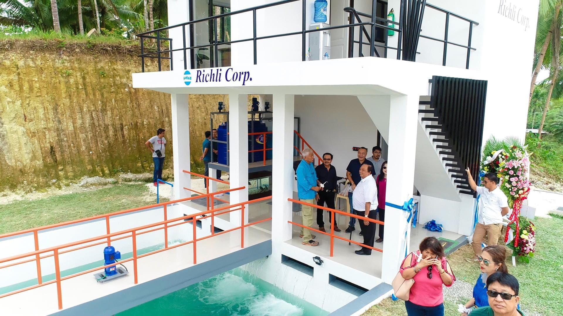 Aerial view of a water treatment facility in Bohol.