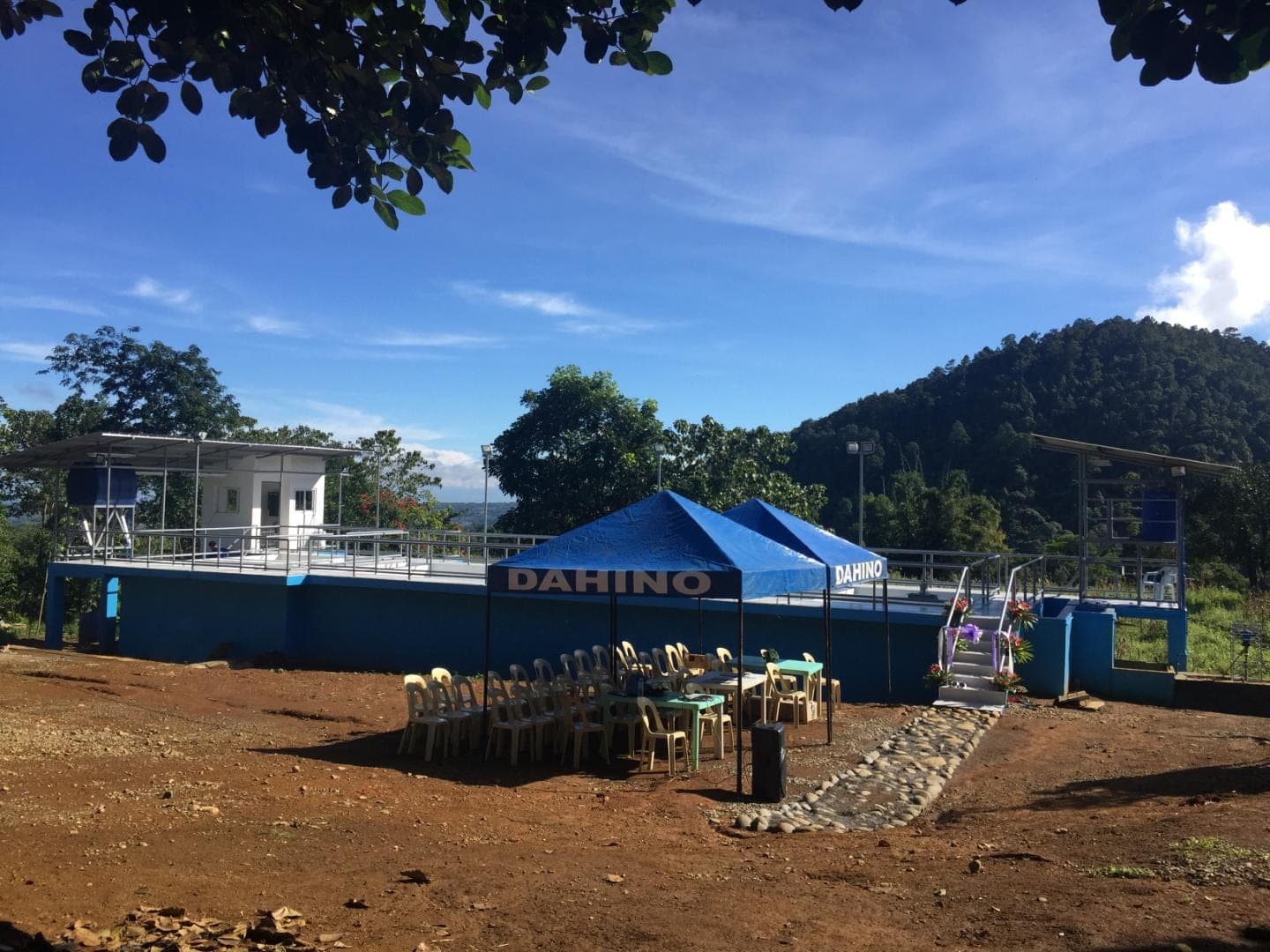 Aerial view of a water treatment facility in Baungon, Bukidnon.